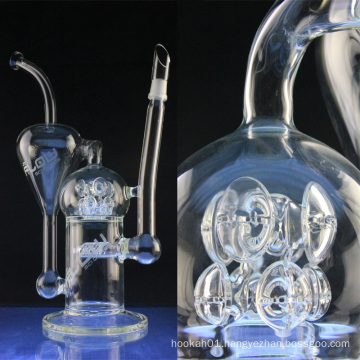 Large Inline Glass Water Pipe for Smoking with Perc (ES-GB-024)